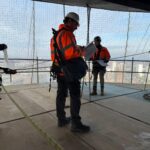 onderhoud in uitvoering aan de euromast