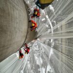 onderhoud in uitvoering aan de euromast